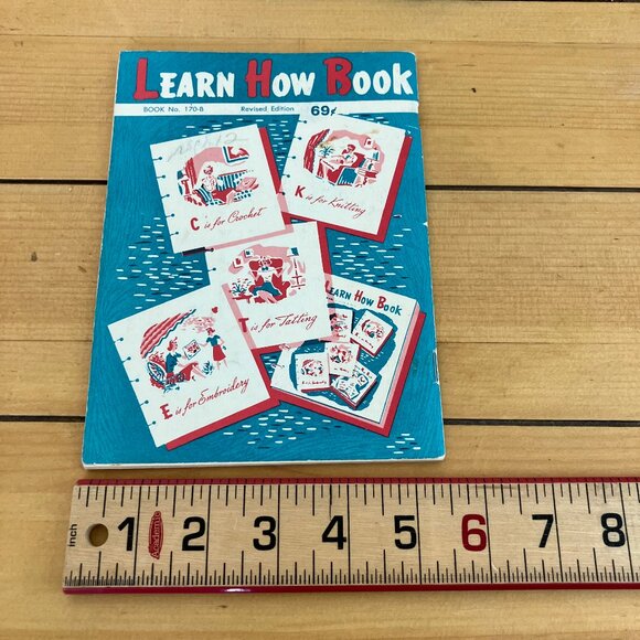 Learn How Book Needlecrafts Knitting Crochet 170-B Coats & Clark Revised 1971 - Picture 6 of 6